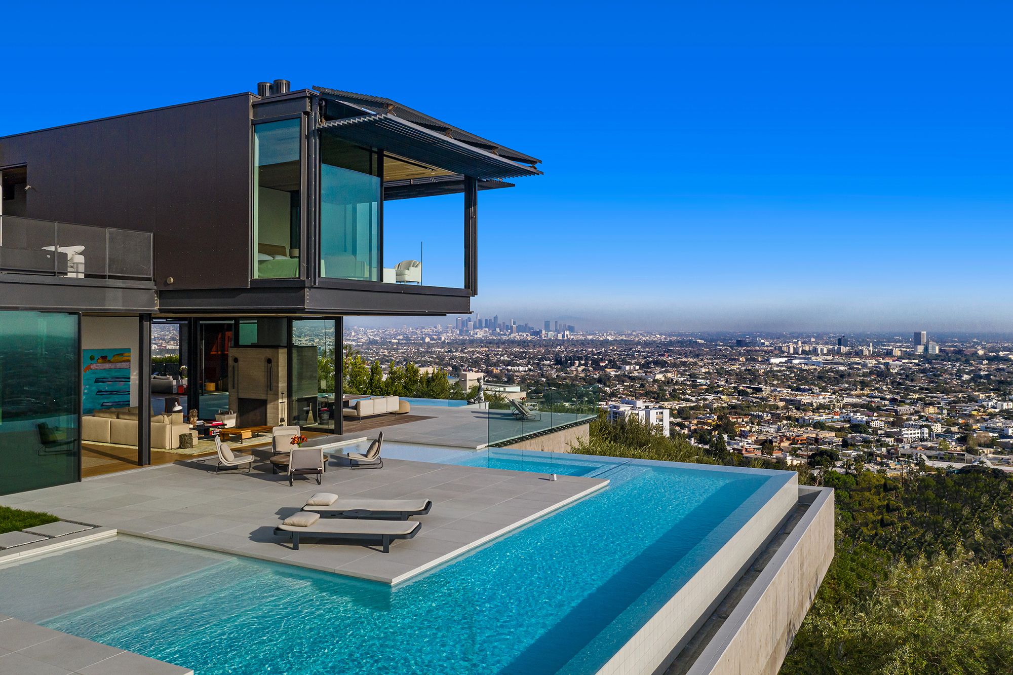 A Beverly Hills Spec House With a 15-foot Waterfall Lists for $39